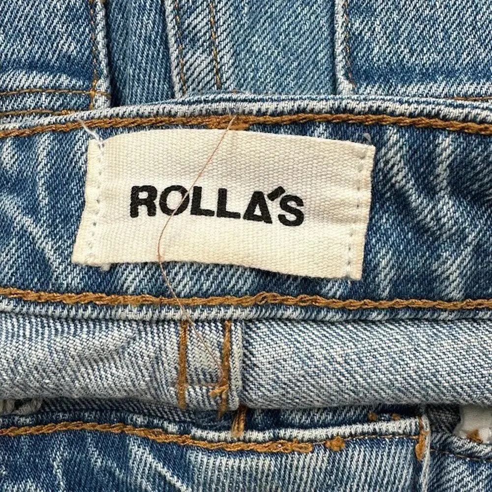 Rollas Jeans Womens 28 Blue Dusters High Rise Slim Straight Stretch Pockets